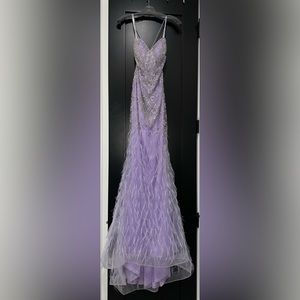 Jovani purple corset top dress. Size 4 but laces up to a 2.